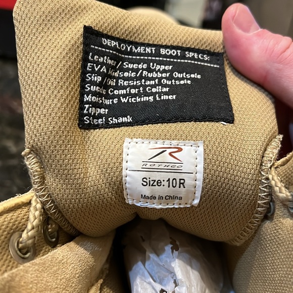 DEPLOYMENT MILITARY BOOTS Rothco brand size 10R - Picture 3 of 3